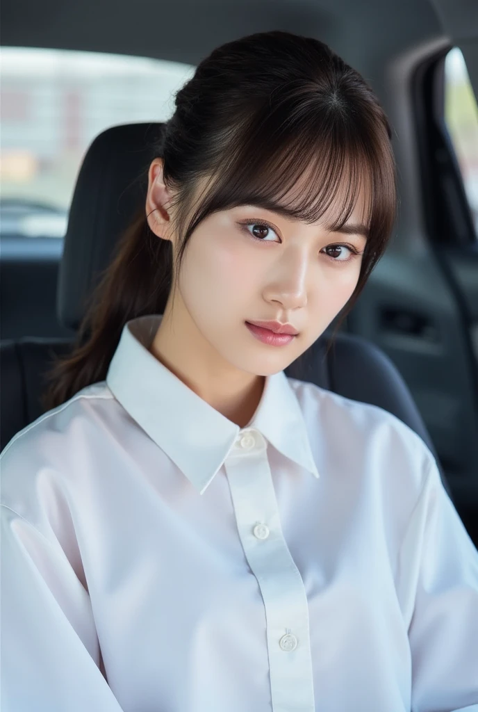 (A gorgeous American-Chinese advanced practice nurse, age 28, wearing formal office attire, short-sleeve white shirt with cyan scarf, sky-blue pencil skirt, walking gracefully as a spokesperson for sea conservation, friendly and kind expression, gentle smile, dimpled smile, cute snaggle-tooth, Korean_Bob_Haircut_Side_Bangs_Sophistication, symmetrical face, very beautiful detailed face, beautiful eyes, detailed eyes, ample round bosom, perfect body proportions, photorealistic, hyper-realism, high contrast, ultra HD, realistic skin textures, top image quality, top-quality, super high resolution, fine details, very meticulously, masterpiece, head to knees, the cowboy shot, romantic atmosphere, bokeh night background) #MetaAI #CiciAi #CaptainPlanet