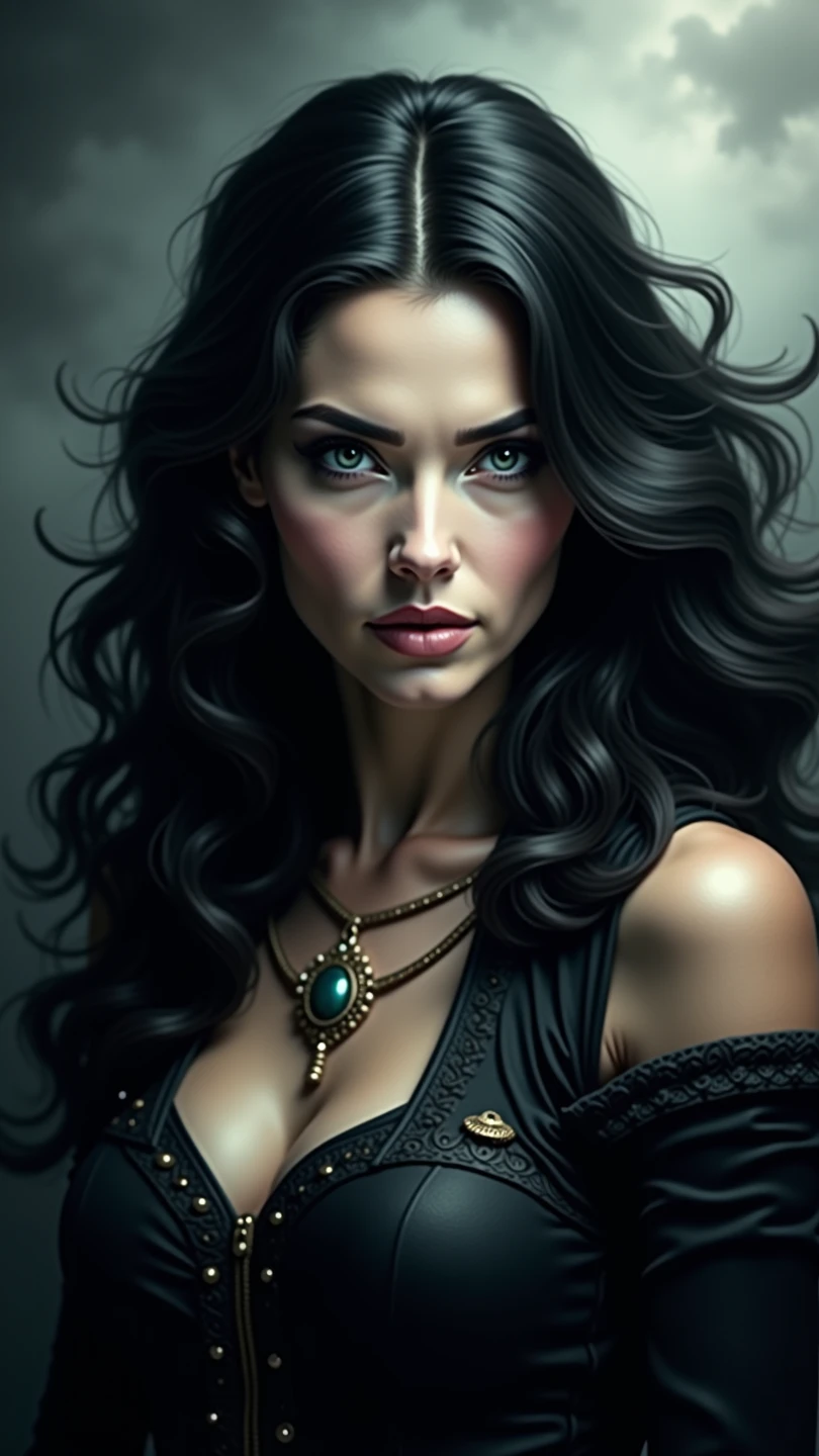 foto classica, foto realista 8k: The scene you described above combines elements from the works of Frank Frazetta, Earl Norem, Glenn Fabry, and Jeffrey Jones, resulting in a captivating fusion of artistic styles. The illustration depicts a woman in a stunning white dress that flows gracefully around her. The dress hugs her curves, emphasizing her elegance and grace. Her hair cascades in soft waves over her shoulders, adding to her ethereal beauty. Her face is delicately sculpted, with expressive eyes that convey a mix of determination and mystery.  Standing alongside her is a vampire, leaning over the woman's neck, her sharp fangs glistening. The expression on her face is intense and seductive, capturing the mysterious and dangerous nature of vampiric beings. This juxtaposition between the beauty of the woman and the threat represented by the vampire adds a layer of tension and intrigue to the scene.  The illustration draws inspiration from the retro pulp art style, featuring dark fantasy elements and an old-school aesthetic. It reflects the vibrant and detailed artwork characteristic of the pulp fantasy genre from the 1980s. The influence of artists like Frank Frazetta, Earl Norem, Glenn Fabry, and Jeffrey Jones is evident in the illustration's rich colors, intricate details, and captivating atmosphere.  The scene is filled with ultra-realistic elements, meticulously rendered to bring the characters and their surroundings to life. The use of vibrant colors, shadows, and lighting techniques creates a sense of depth and immersion, enveloping the viewer in the captivating world depicted in the illustration.  Overall, this illustration is a captivating blend of styles and influences, showcasing the talent and creativity of the artists involved. It transports the viewer into a world of fantasy and darkness, where beauty and danger intertwine in a mesmerizing and evocative manner. --auto --s2