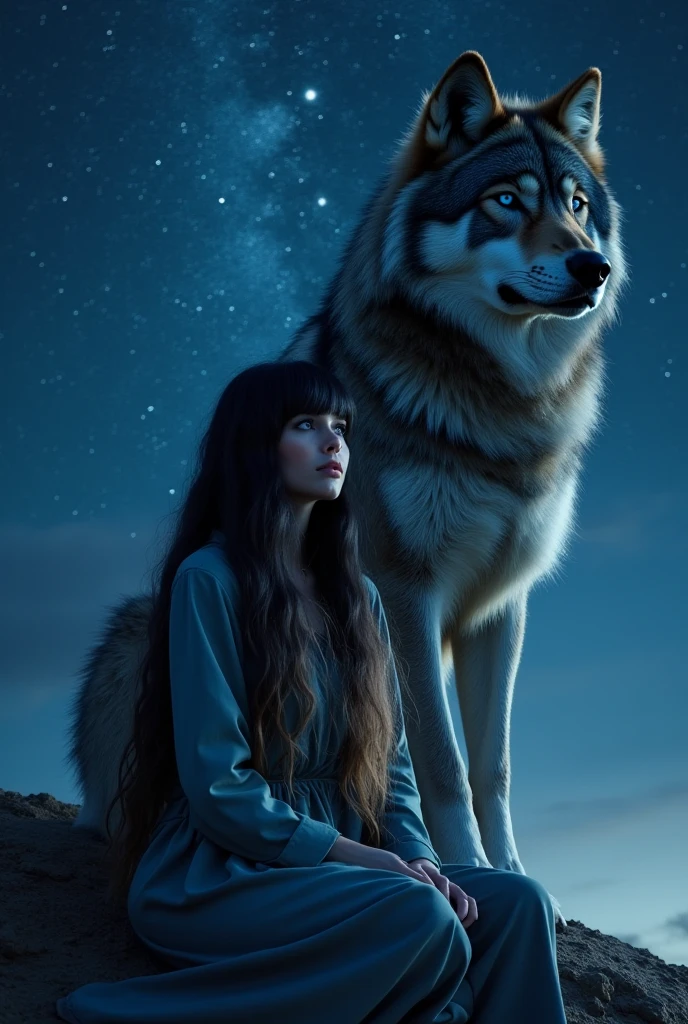 A child who grew up with wolves and is part of a pack where the wolf leader protects her and she has dark skin and curly hair