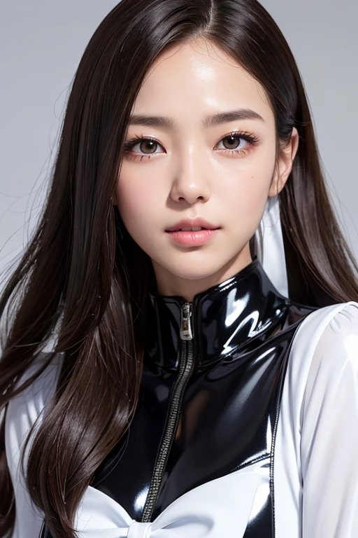 Highest quality、masterpiece、Ultra-high resolution、(Photorealistic:1.4)、RAW Photos、One Girl、, I feel sexual, Glowing Skin、Put the headset on your head、((Ultra-Realistic Details))、Portrait、Global Illumination、Shadow、Octane Rendering、8k、Super sharp、((Delicate body type))、Hair ornament of the future、((Wear a thin, transparent white latex shirt on bare skin:1.4))、(hard nipples erect:1.4), (nipples pointing up:1.4), Slender figure, Cleavage、((Medium sized boobs:1.4))、(Sunburned skin:1.4)、Very intricate details、Realistic Light、Metallic Shine、CGSoation Trend、(Purple eyes:1.4)、(Shining Eyes)、To the camera、Neon Details、Sit on、Cyberpunk Background、Small LED Lamp、(Pink and green lighting from behind)、