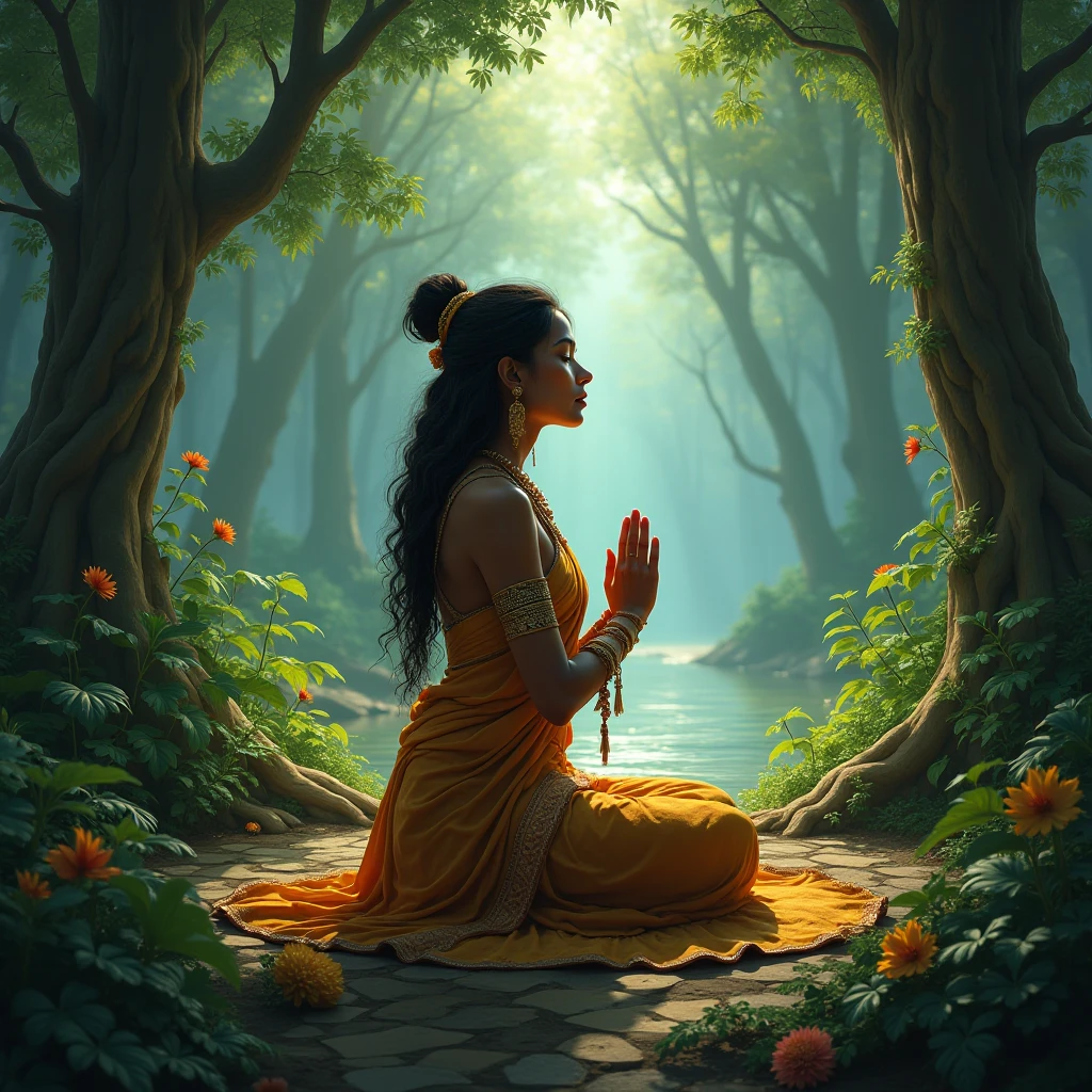 Maa sita taking samadhi