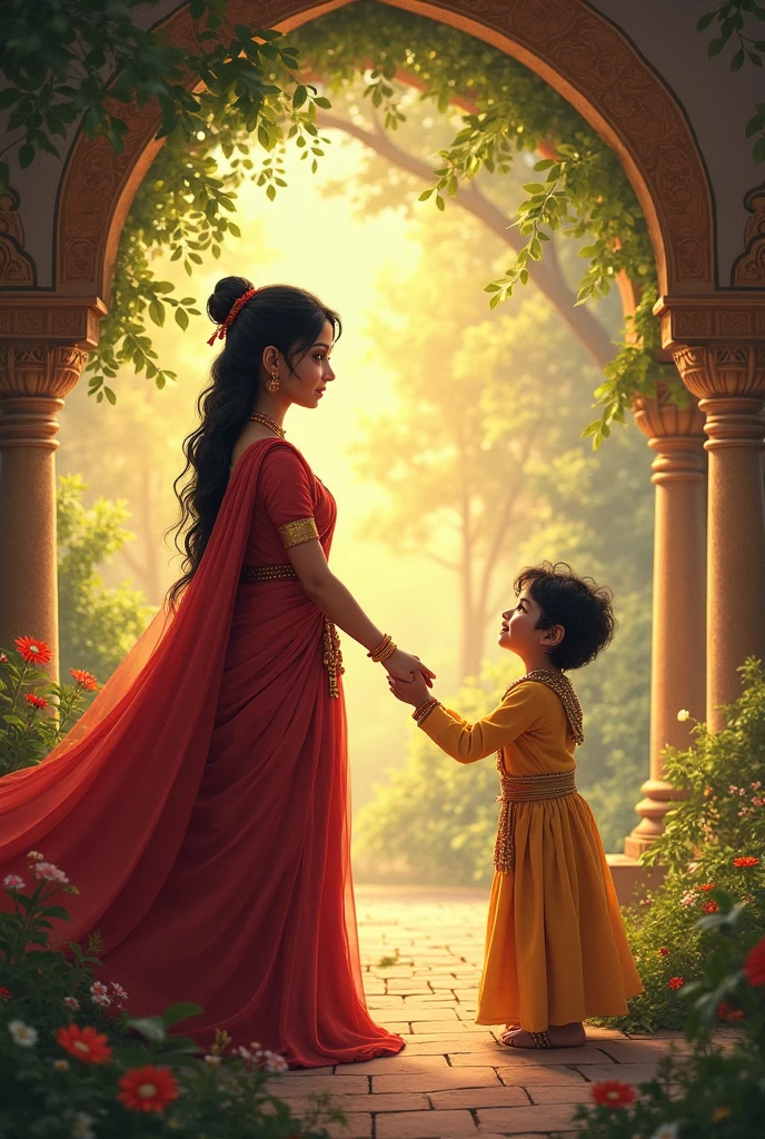 A Indian aunty romance with school boy.