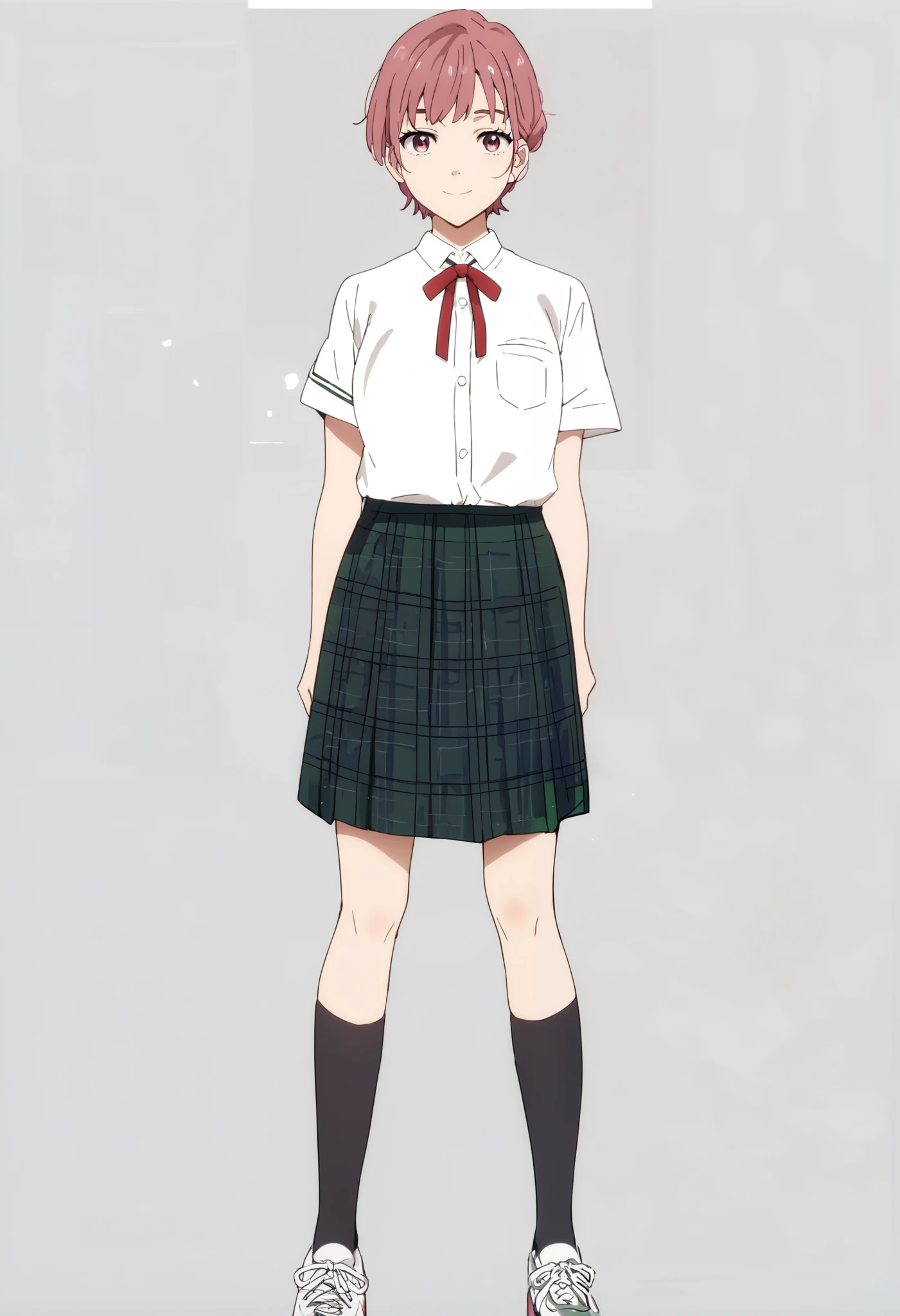 score_9, score_8_up, score_7_up, source _anime,
TachibanaKotoha ,
1girl, closed mouth, light smile,
character designer, wears school clothes, green skirt, white blouse, has pink eyes, brownish pink hair