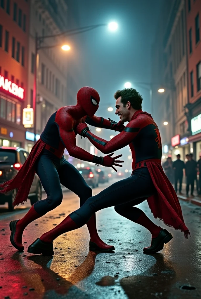 Spiderman, qui se fait victime par un homme banal