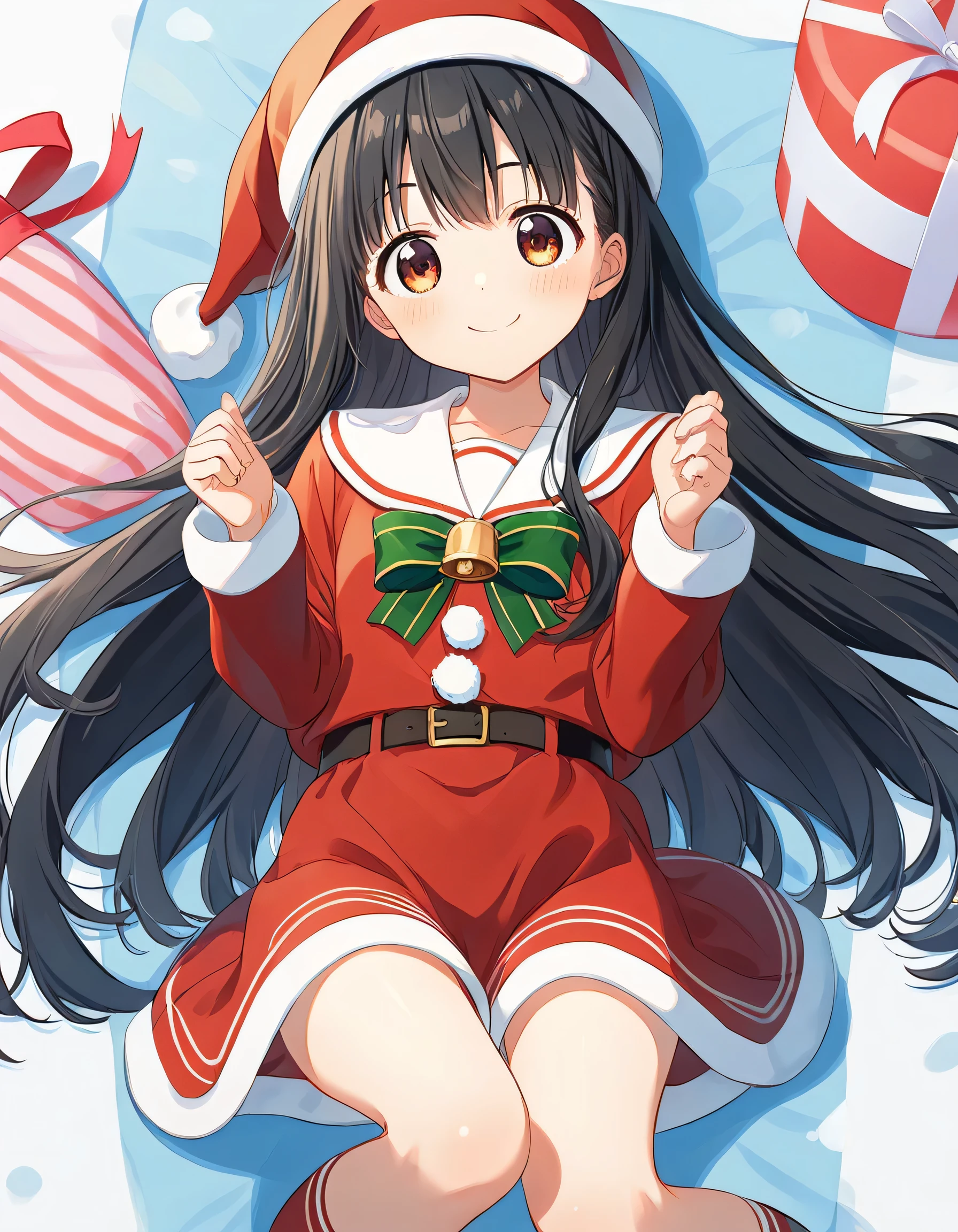 ( score_9, score_8_ up, score_7_ up, ), Pastel Art 、Thin line diagram 、color、 Poster Designs 、 cute girl、
TMLH _Like, 1 girl, black hair,茶colorの目,lOng hair,Alone,smile, round face 、 sexually appealing looks 、Opposition,黄colorのネッカチーフ, let's face the audience ,Mini skirt outfit , Sailor Santa Outfit , Santa's dress ,Red socks,white_background,Snow Sky 、 Christmas party _background, Legs Are Coming Out of the Frame , cross your legs,hand_On_Wrap, ,Sophisticated work 、 Cute Old-fashioned Santa Outfit 、 In the Star Night 、プレゼントを両handで差し出す