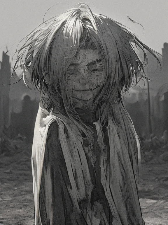 <lora:avo_rifl_08-02:1>
expressionless, empty eyes, post-apocalypse, crumbling city on background, portrait