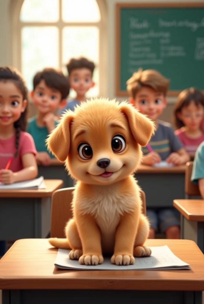 dog going to school wearing shoes