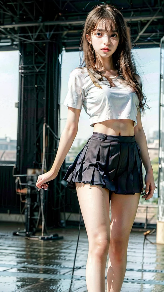 "a girl, open legs, short skirt,perfect face,korean face,happy face,korean makup, short shirt, music" could be: "beautiful girl, confident expression, vibrant personality, dancing with open legs, wearing a stylish short skirt and a trendy short shirt, surrounded by the rhythm of music, vibrant atmosphere, dynamic poses, colorful lights, energetic movements, lively dance floor, vibrant club scene, lively beats, catchy tunes, pulsating energy, joyful vibes, vibrant nightlife, vivid colors, professional photography, high-resolution image, stunning details, photorealistic rendering, vibrant music scene, energetic party, electric atmosphere, captivating performance, expressive body language, lively music festival, vibrant stage lighting, dynamic dance moves, enthusiastic crowd, stylish fashion, trendy style, modern dance floor, passionate performance, youthful energy, upbeat tempo, groovy rhythm, vivacious spirit, infectious enthusiasm, lively concert, energetic choreography, positive vibes, joyful celebration, thriving music scene, trendy urban setting"good face. Hand details, finger details, face details, background details.