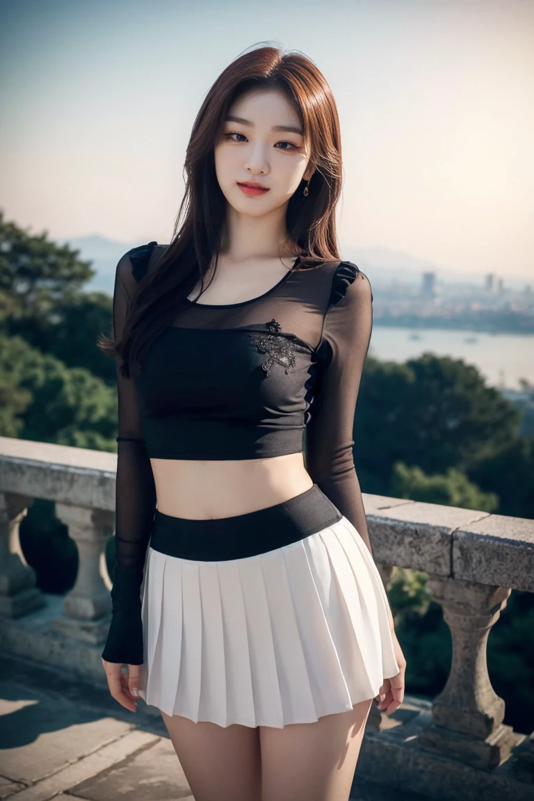 ((beuaty girl:1.3)) (Black lace:1.4)) (standing on your feet:)) ((Sweat:1.4)) , ((Best quality,Masterpiece,超高分辨率)),(Photorealistic:1.4),RAW photo,(Authentic skin texture:1.3),(filmgrain:1.3),in a panoramic view,Character portrait,very wide wide shot,Narrow waist,(In the dark, deepshadow, low tune, Cold light,) ,Dust,Tyndall effect,(expression),,Beautiful detailed eyes and face,Brown eyes, ((full bodyesbian:)) ((Close up:)) ((flat belly)) ((cleavage)) ((Panty shots:1.2)) ((Large breasts)) ((Wet:1.3)) ((In the park)) ((Wear a black t-shirt and white shorts) ((Long hair)) ((Open legs))
