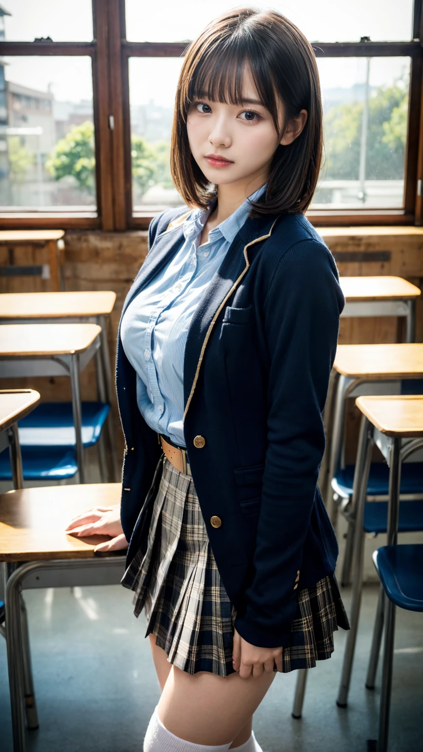 (Best Quality, 8k, 32k, Masterpiece, UHD:1.3), (kpop idol:1.3), 1 Girl, (short wavy hair), (wearing indonesian high school uniform), Ultra Detailed Face, Detailed Lips, Fine Eyes, double eyelids, (aroused:1.5)) , wearing uniform school, uniform school, wearing glasses, wearing school bag, walking on school area, perfect poses, wearing shoes, uniform school, bag full of books, colourful uniform school