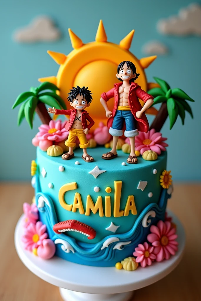 One Piece themed cake 