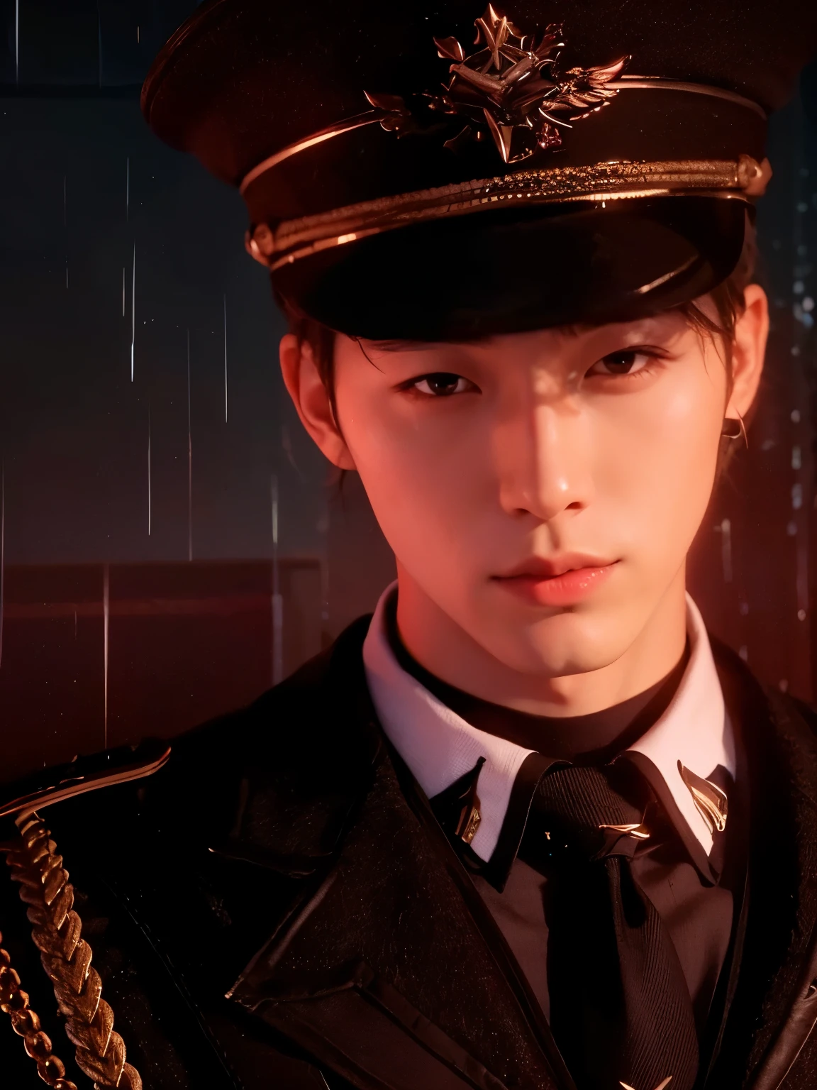 Best Quality, Masterpiece, Ultra High Resolution, (Realisticity: 1.4), Original Photo, 1young man, Cinematic Lighting, with cap