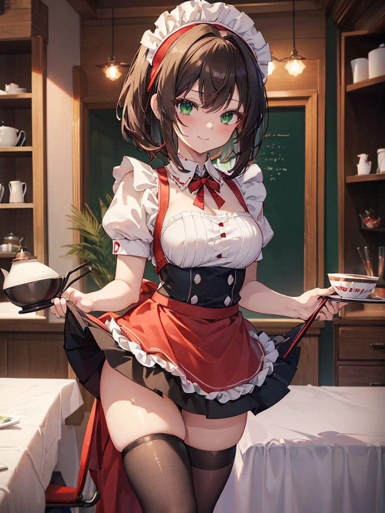 (small breasts:1.2), (perky chest:1.1), (pointed chest:1.0), (hand gun magazine cover:1.3)，(from below:1.2),(from side:0.9),masterpiece, 1girl, Amazing Cleavage:1.1, thin waist, big ass, Raised sexy, small breast: 1.2, posed cleavage:1.2、solo, open mouth, have a cute grass of cute beergrass,black hair, dark green eyes, dress, bare shoulders, jewelry, collarbone, sidelocks, hairband, earrings, indoors, off shoulder, sweater, arms behind back, plant, short hair with long locks, gild hairband, sweater dress:1.2, off-shoulder sweater, red sweater, dark gord hair, big side hair, very long side hair,is rendered in (masterpiece: 1.2, best quality), with (ultra high resolution) and an exquisite (depth of field). This masterpiece is not only visually stunning but also tells,A scene of cooking in the kitchen by classroom ,looking at viewer,
