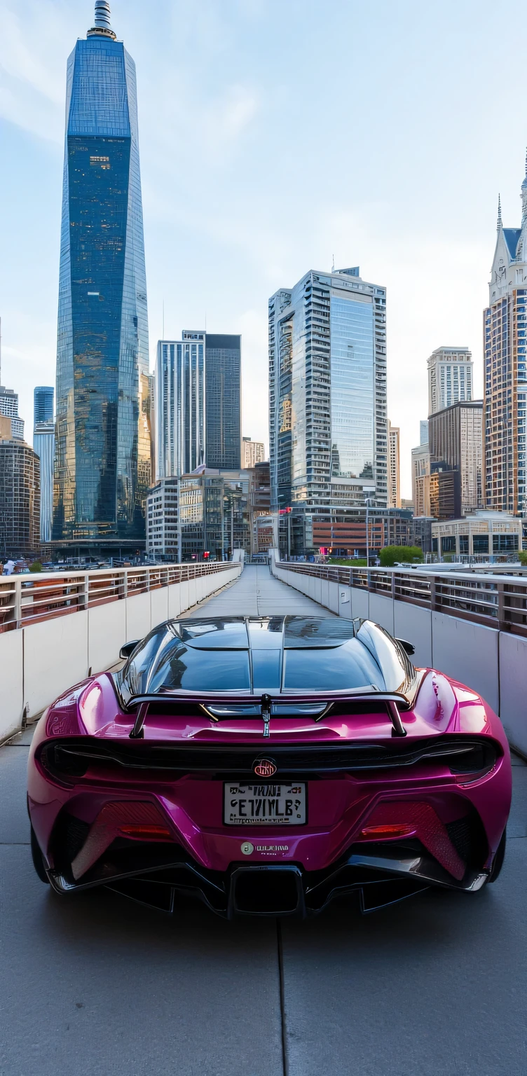 Of course! Aquí te dejo la descripción del Bugatti Chiron color vino en un puente con vista a la ciudad:
" Bugatti Chiron:
color:
- Mourning Tone : Intense wine (#660066)
- Gloss : high, with a touch of depth and richness
- : Metallic paint with an effect of " depth effect "
Design:
- Shape: aerodynamics, finish with smooth lines and pronounced curves
- : Sporty and elegant , design with a touch of sophistication
- : Slim LED lights , adjustable rear spoiler , 20-inch alloy wheels
Interior :
- color: Light beige leather (#F5F5DC) details with polished aluminum details
- Material : high quality leather, aluminio y fibra de carbono
- Design: Elegantly minimalist , with a focus on functionality and comfort
Bridge :
- Material: Acero y hormigón
- Design: Modern and aerodynamic , with clean, minimalist lines
- Vista : Panoramic of the city , with modern buildings and skyscrapers in the background
City :
- Buildings: Modern and contemporary , with innovative designs and sustainable materials
- : Bright and vibrant , style with a variety of colors and textures
- Environment : Dynamic and exciting , lighting with a fast pace and a sense of energy and movement
Overall , el Bugatti Chiron color vino en el puente ofrece una vista impresionante de la ciudad, with its elegant and sporty design that blends perfectly with the modern and dynamic environment."