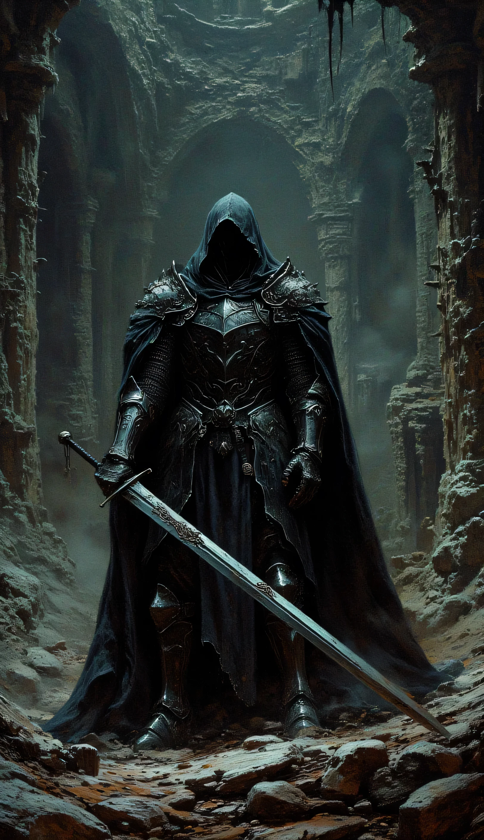 Black Knight in a Cave