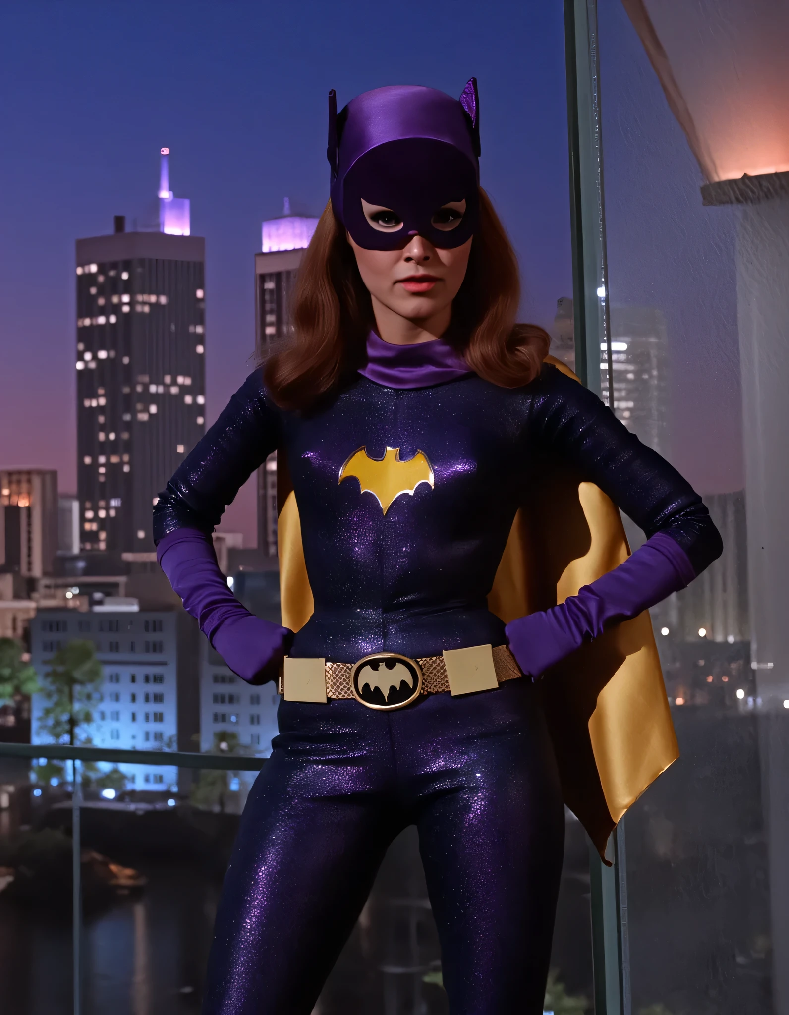 catherine-z is dressed as b4tg1rl woman, black hair