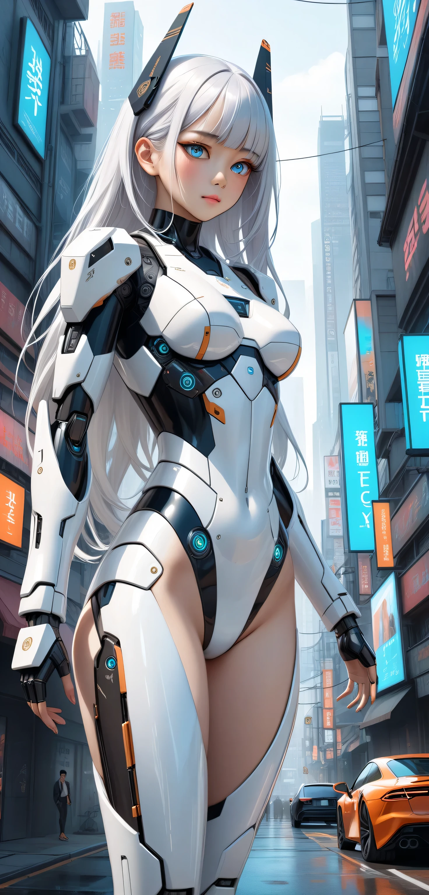 (((Young White Woman))), ((Best Quality)), ((Masterpiece)), (Detail: 1.4), 3D, A Beautiful Cyberpunk Woman with Simon Bisley-style micro thong, Genesis evangelion neon style clothing, 2-piece clothing, Long silver hair, arm tatoo, cybernetic hands, pastel, Centered, scale to fit the dimensions, nffsw (High dynamic range),Ray tracing,NVIDIA RTX,Hyper-Resolution,Unreal 5,Subsurface Dispersion, PBR Texture, Post-processing, Anisotropy Filtering, depth of fields, Maximum clarity and sharpness, Multilayer textures, Albedo and specular maps, Surface Shading, accurate simulation of light and material interactions, Perfect proportions, Octane Render, Two-tone lighting, Wide aperture, Low ISO, White Balance, thirds rule, 8K Raw, Crysisnanosuit,loraeyes,nijistyle,pantyhose, freckles, nsfw, sexual pose ,High detailed, 300dpi, pornstar, ((((white background))), (((full body))), (((pride smile))), Blue eyes