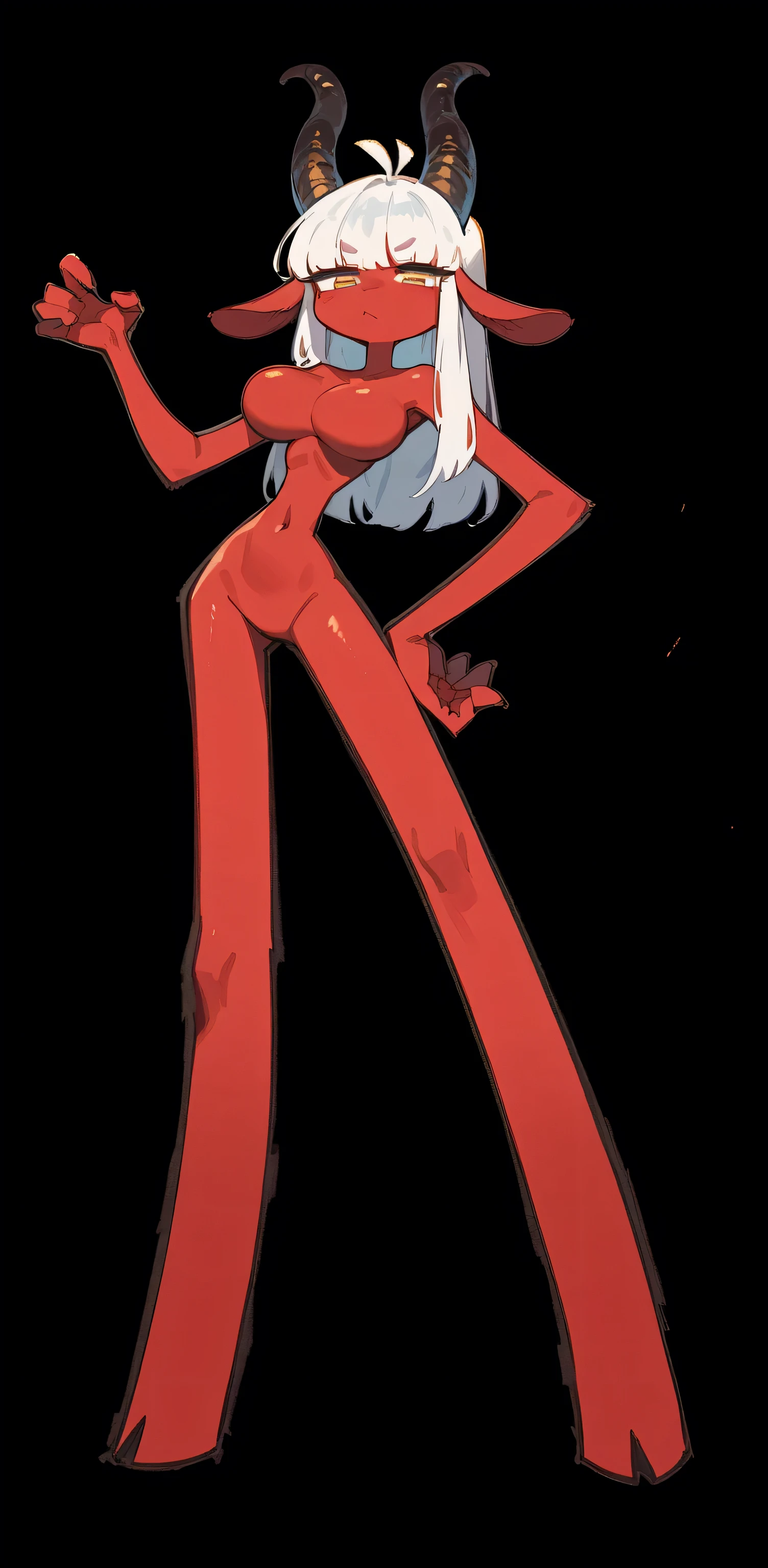 Nezuko kamado in her naked girl form showing her butt sensually on a bed with her legs raised follow the drawing style of the series