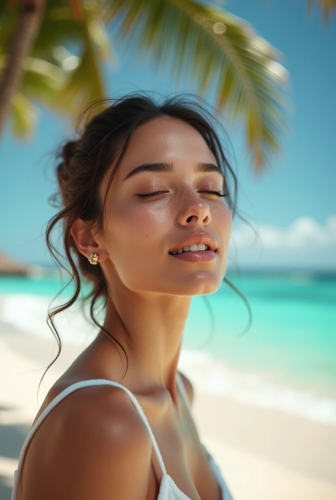 Sweating woman showing her sweaty armpits
Pero muchísimo más pero más asta que su ropa sea trasparente pero como si todo el océano sea su sudor