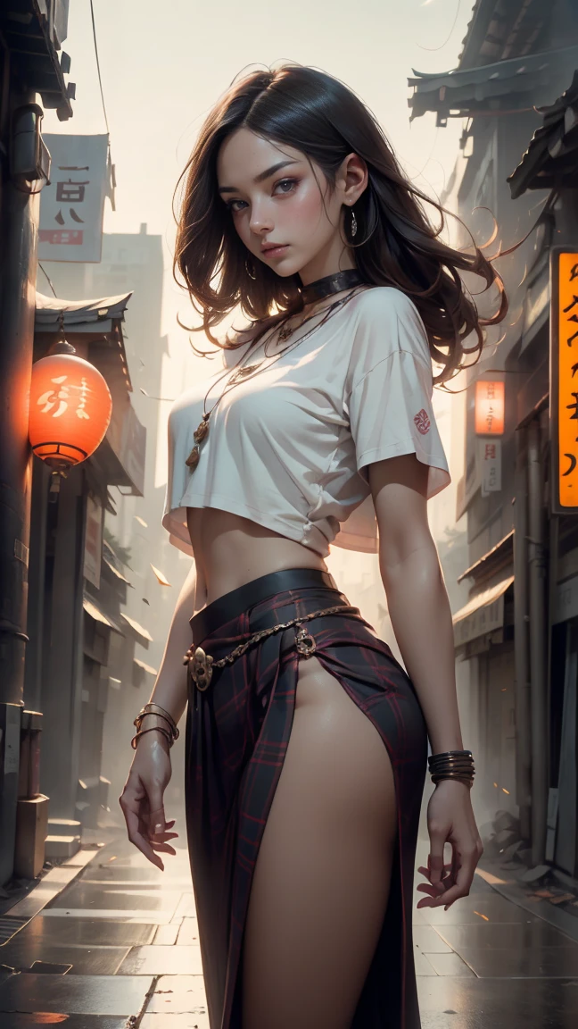(cropped profile photo), ((1 beautiful young African-American girl with dark and beautiful skin, black hair, anime style hairstyle, Animagine XL style clothes: 1.5)), dynamic pose shopping on a busy street, (Hyper detailed: 1.3), ((evening light: 1.3)), ((Imaginative scene)), ((long shot: 1.4)),((Best quality)), ((work master)), 3d, (((sunset:1.2))), ((Front camera)), 32k .