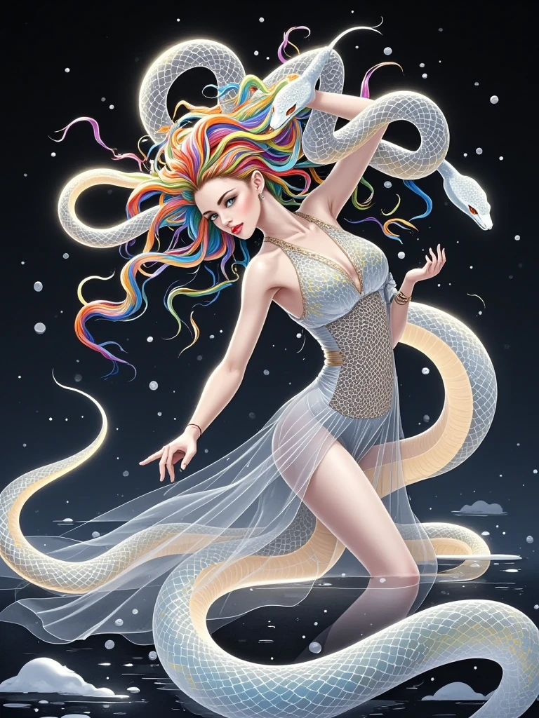 beautiful woman, beautiful face, showing ass, full-body side woman, saturated colors, psychedelic image, LSD, mandala, fractral, costume, tattoo, painted body, body tilted forward, art similar to Alex Grey's art, lots of color saturation, woman, vortex, very large and colored hair, white skin, lots of resolution, lots of definition, details at most, no blur, no blurs,  very hire, sunglasses --auto --s2