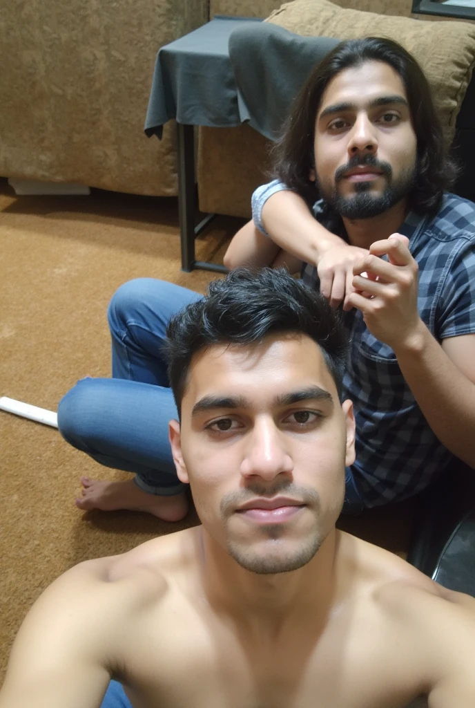 A sexy indian man in all four position, handsome face