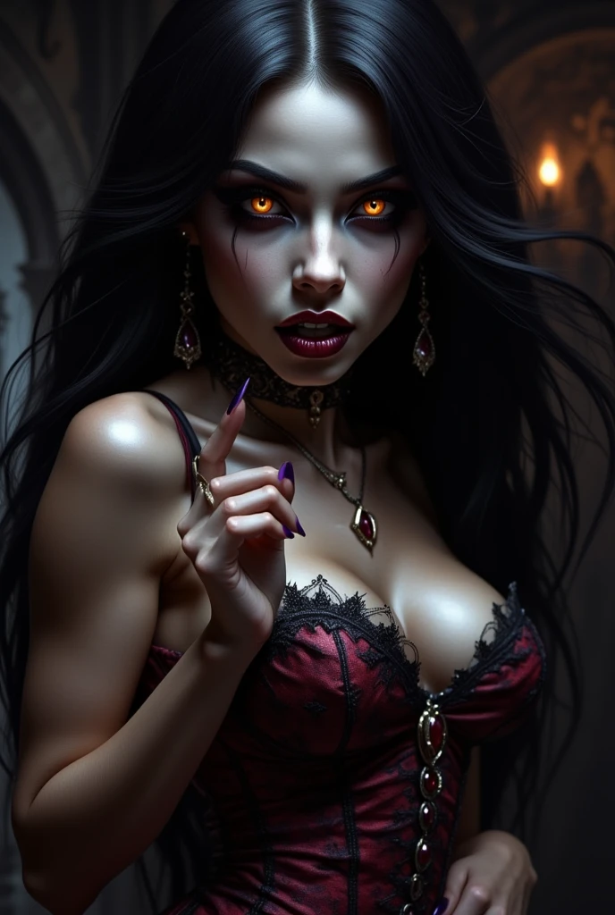 Sexy seductive death, undead head, seductive pose