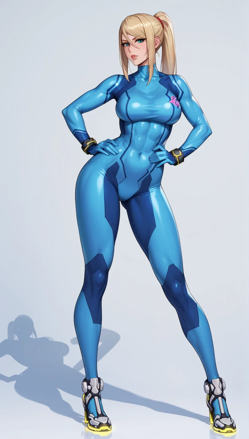 Girlfriend, super hero , medium breast size, curvy fit body,
tight battle suit clothes, ((looking at viewer)), high
detail, whole body shown, facing viewer, 
(bottom heavy) ,muscular legs, ((slender muscular body))((abs and slender petite))((vivid pastel colors))
((horny)), highly detailed face, 4k, (tall)