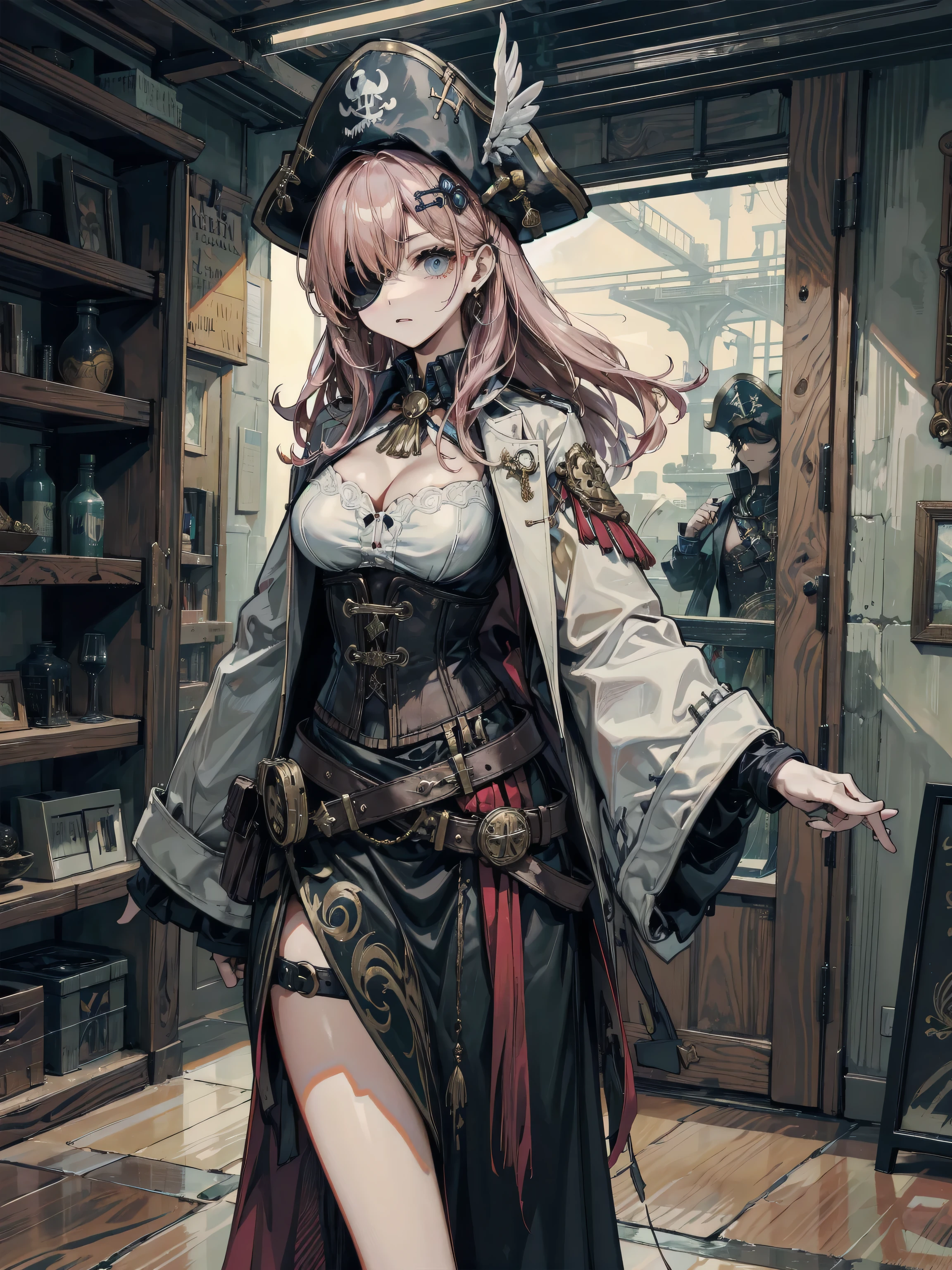 Girl in an ambulance in the style of a fantastic anime design like the steampunk style of the Adventure Time anime.