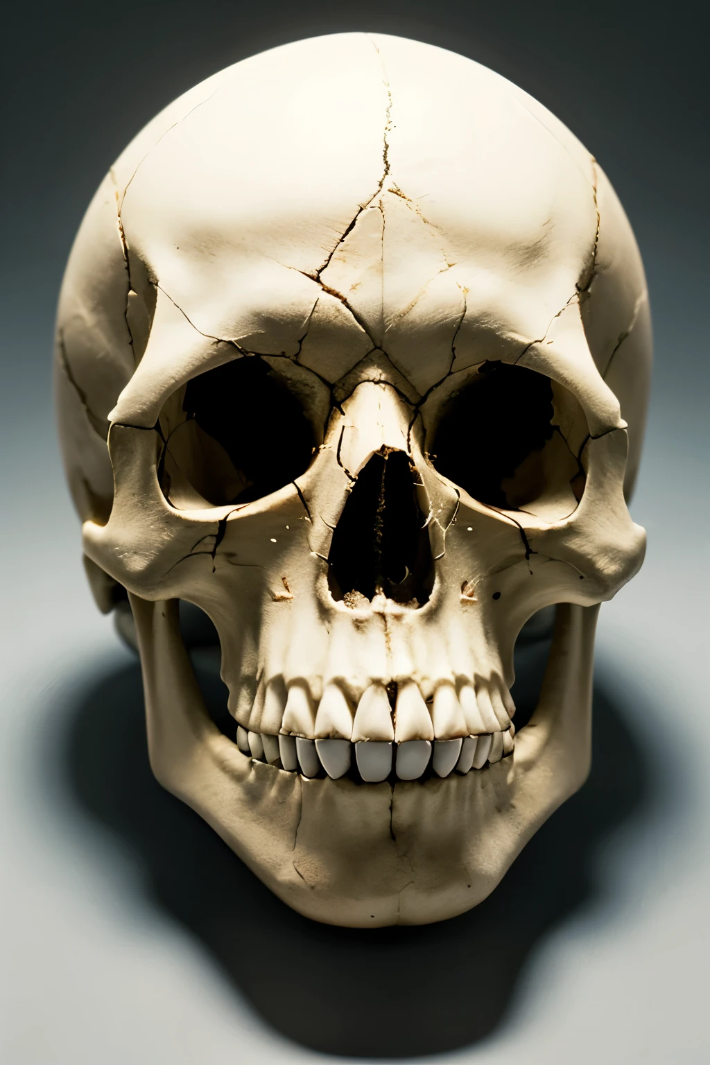 Happy human skull