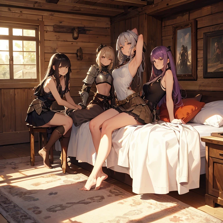 A member of a novice adventurer (party):[female swordsman, female assassin, female hunter, female priest, female knight, female wizard] is defeated by an orc, humiliatingly raped, creampied, and then dumped, crying and in a daze, small breasts, flat chest, clothed sex, group sex, castle, vaginal penis, many girls, (3+girls):[(9years old girls)], best quality, hyper detailed, high resolution