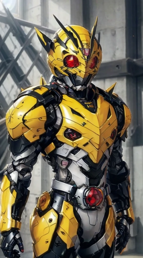 Kamen  raider , amarelo e preto