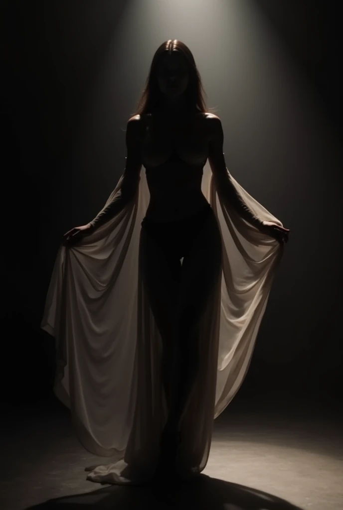 (completely naked), (small breasts), (((full body shot))), Full body photography,  hiperrealist de mujer por david hockney y alphonse mucha,fantasy art, realist, dynamic lighting, art station, poster, volumetric lighting, , 1 girl, in the dark, deep shadow, low key,cowboy shot,,wide,by white, 