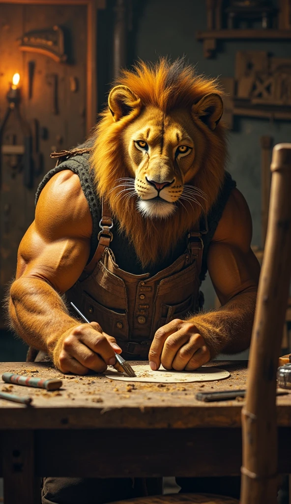 by chunie by catsudon by retros, male,ridiculuous,((Angry)),((middle aged male)),((Bearded)),((Mustache)), felid, solo, ((Lion,tail)),(Black hair), facial hair, facing viewer, ((Highly detailed face)), (((Grandpa Figure))), ((smilling)), red and orange abstract background, ((grey shirt)),((short pants)),, ((((wise)))),((DILF)),