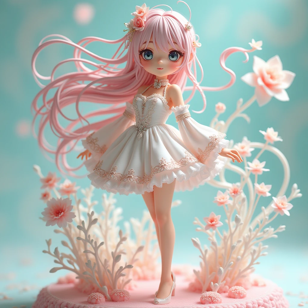 ((petite bishojo, little girl)), ((kawaii face)), ((kawaii eyes)), ((masterpiece)), ((best quality)), ((ultra detailed)), (exquisite), (depth), (crisp), (8k), (beautiful and aesthetic), (super detailed skin), ((high standard)), ((highres)), (perfect anatomy), (full body), (blush), (lipstick), ((kawaii pose)), (strap slip), (barefoot), (beautiful hands)