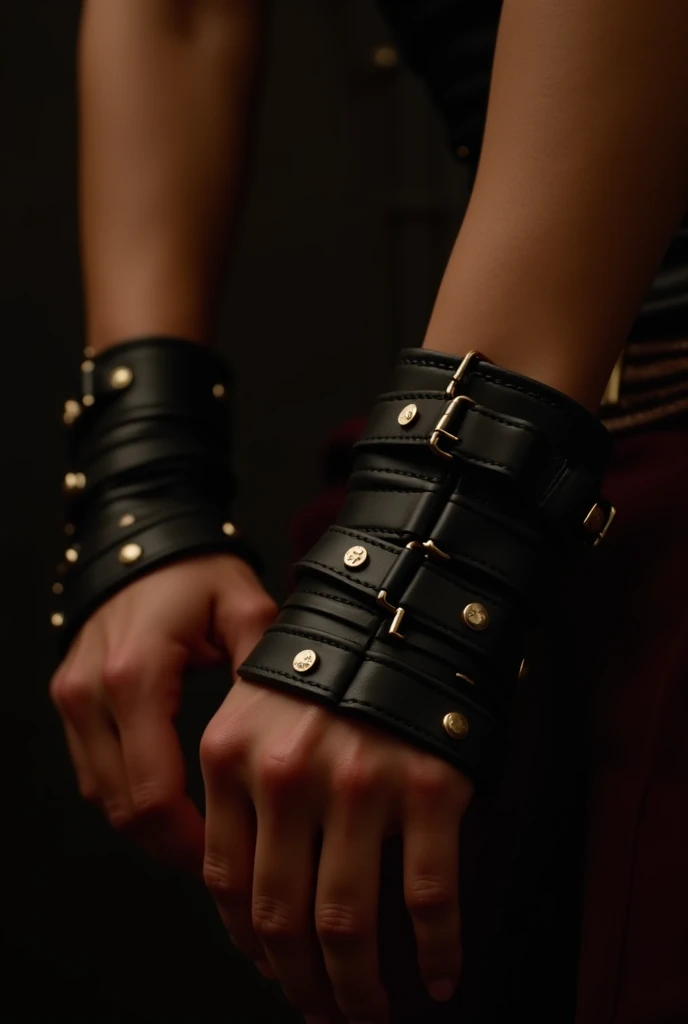 Leather handcuffs