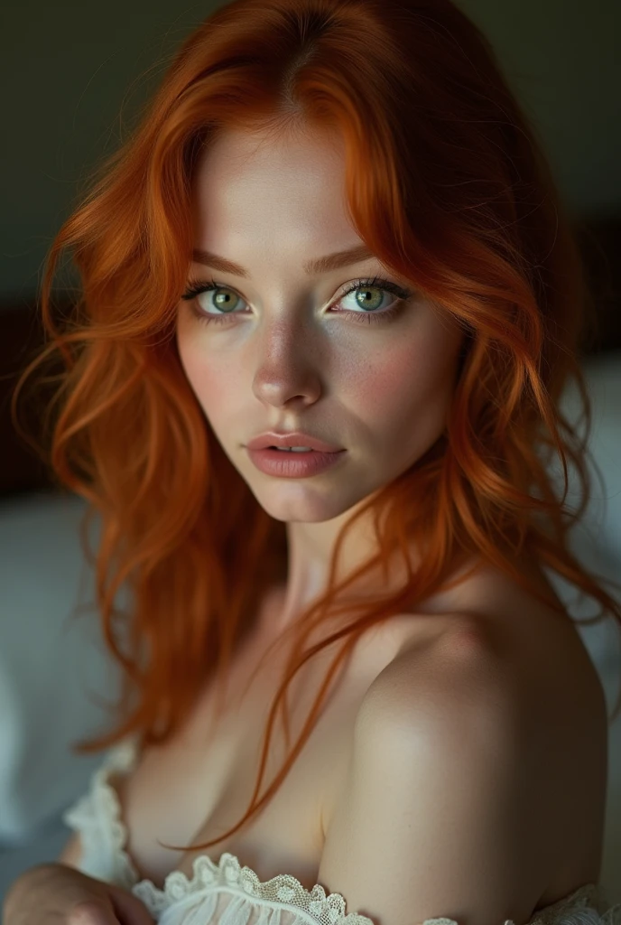 Only Fans Redhead With Eyes Green Naked - SeaArt AI