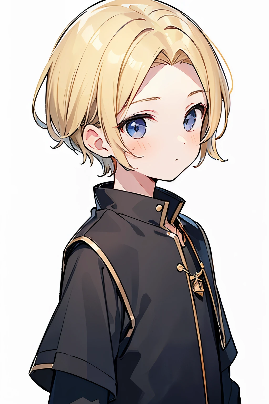 ((boy:1.5)),(asymmetric hairstyle:1.3),(blonde:1.2),(Hair cut only on the left side:1.4),((wizard's robe:1.2)),((opening a magic book)),(background with twinkling stars:1.35),waving in the wind,(looking up at the sky:1.5),((close up of face:1.2)),((Super high quality:1.5)),
