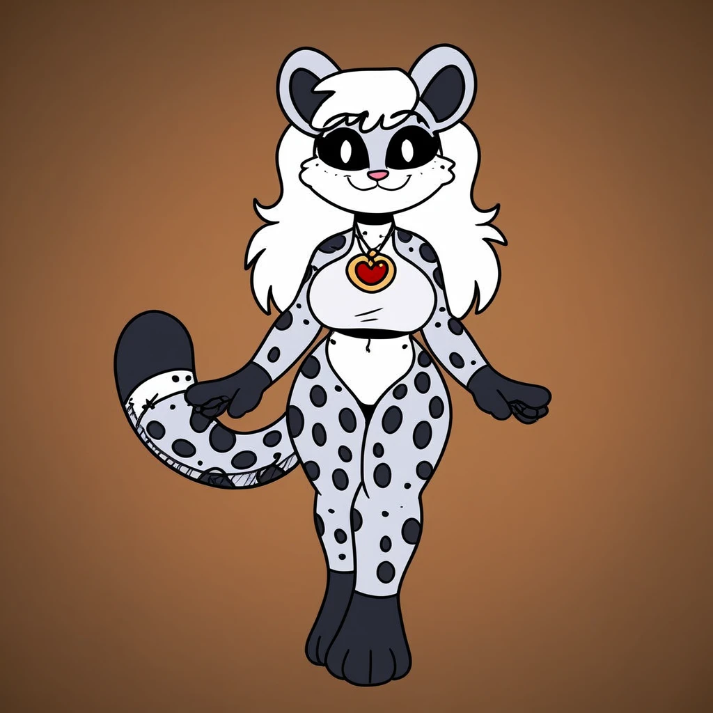 Furry, detailed, shaded, bikini, snow leopard
