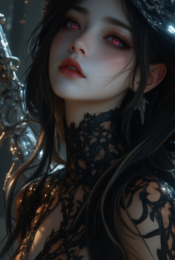 (32K:1.9, Dark fantasy:1.4, Highest quality, masterpiece, Ultra-high resolution), Perfect dynamic composition:1.3, Horror, chaos, Inside the Dark Castle:1.3, Prisoner, slave, Demonic, Dark Demon World, Execution, (Detailed tattoos on the whole body:1.4, wearing exquisite jewelry:1.4), Very detailedな肌と顔の質感:1.3, Very accurate, Very detailed, (Sexy succubus demon with big wings:1.3, Incredibly slim body:1.3, beautifully、aesthetic:1.3), Horn, Fair skin, Sensual posture, Thick collar, ((Putting Badly Torn Clothing Back on Properly:1.3)), Medium chest, (Big eyes that exude eroticism:0.4, Feel the caress:1.0, Open your mouth a little, lipstick, Feel the eroticism:0.9, Too sexy:0.9, charm的な:0.9), ((Bloody:1.5, Covered in scars:1.5, Necrosis:1.6, Lots of chains:1.6, Countless chains tangled in clothes:1.6, Chain your right arm:1.5, Chain the left arm:1.5, The right leg is bound with a shackle and chain:1.5, The left leg is bound with a shackle and chain:1.5)), Super long blonde curly hair, Earrings, necklace, bracelet, romantic, mysterious, elegant, Object of admiration, original, Brutality, dramatic, Stimulate, artistic, Innovative, charm, Heartful, Fancy, sense of openness, sense of cleanliness, special, exciting, grotesque, Extreme, Tilt, sense of loss, sorrow, sorrowの表現, ((悪魔のcharm, 女性的なcharm))
