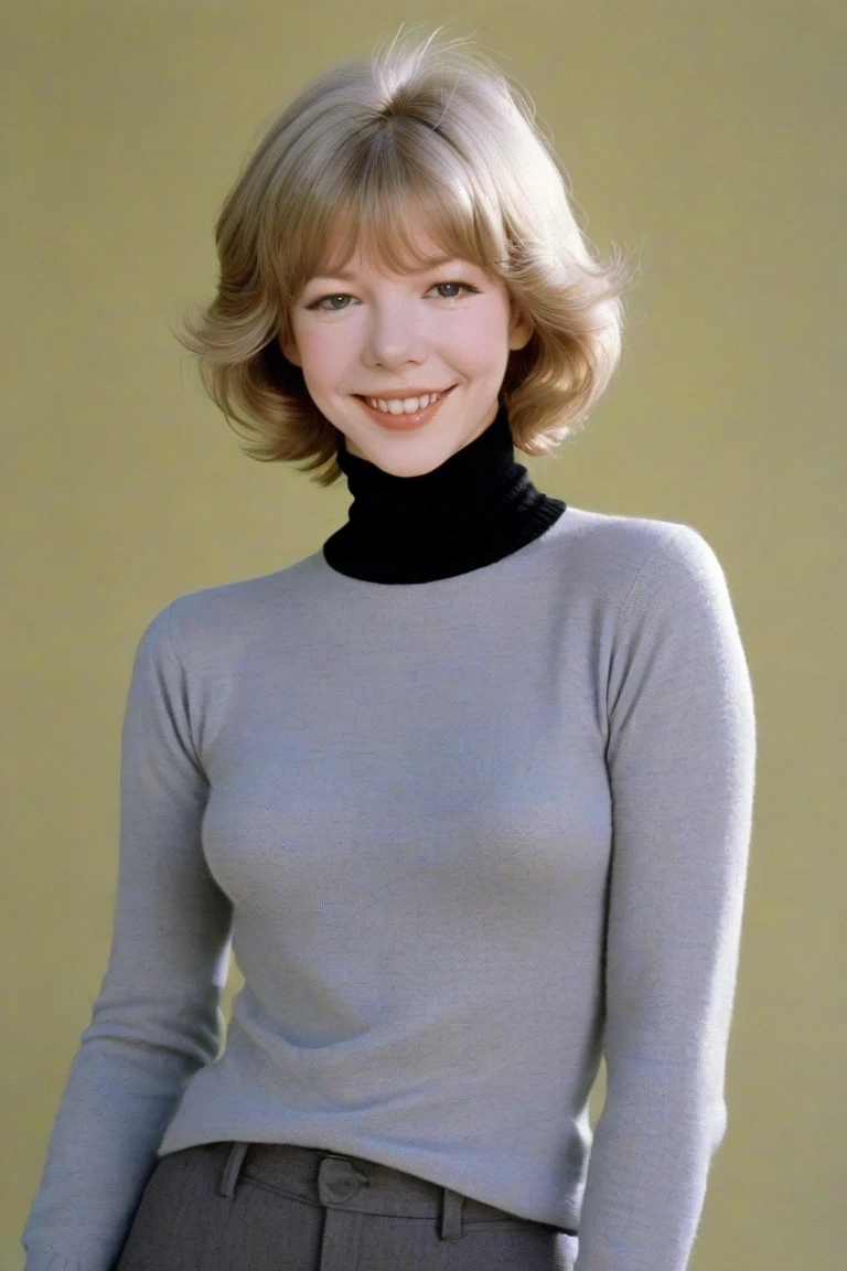 jdfstr wearing a [[white]] sweater, short red hair, in a park at morning, <lora:JdFstr_EQ:1>