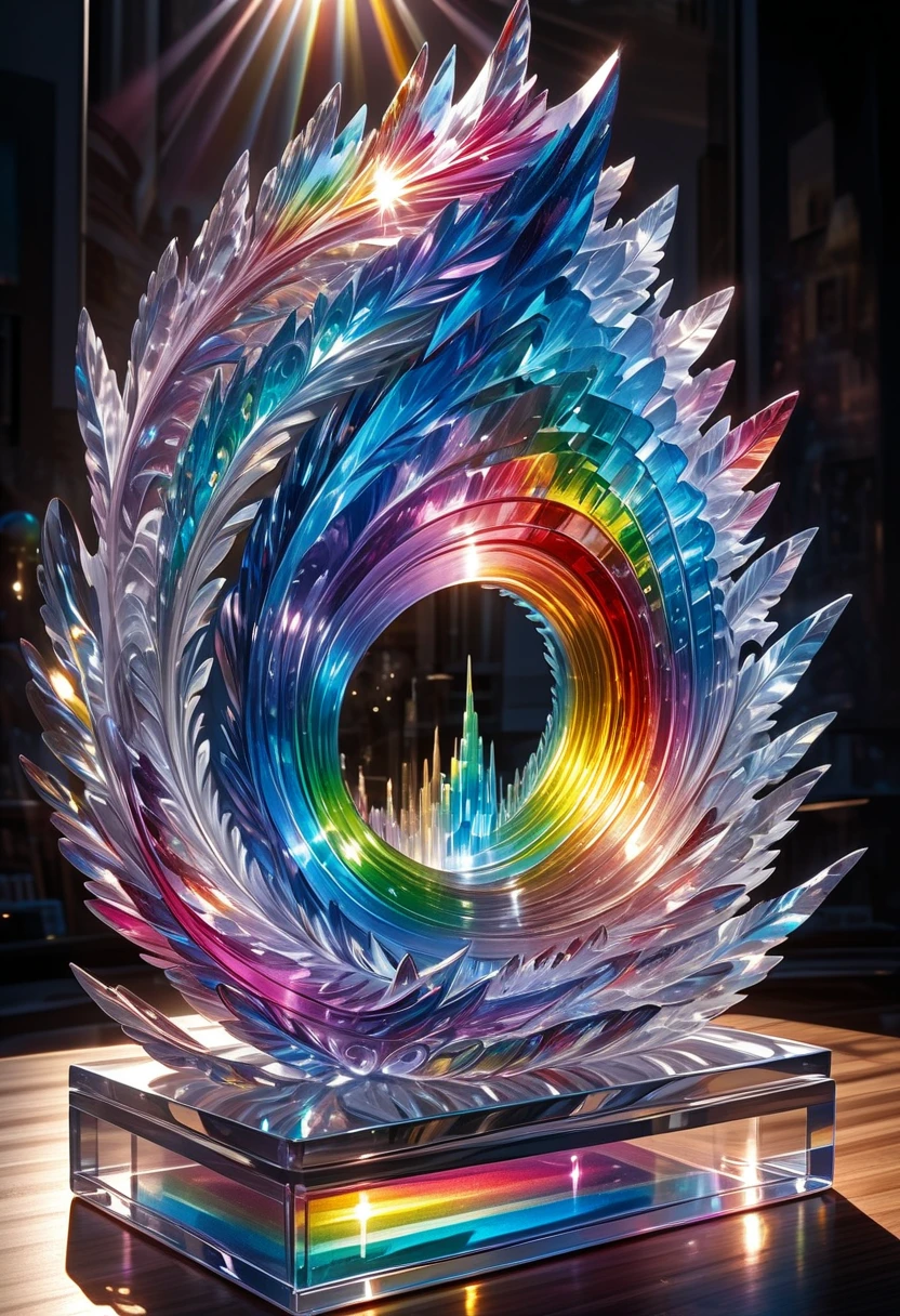 ultra detailed, absolutely resolution, masterpiece.
artistic building, carving rough raw gemstones sculpture art object, rainbow color, transparent,
various iridescent effects, extremely delicate depiction, extremely clear image, bold and dynamic, contrasts of light and shadow, 2.5D, artistic photography, hyper realistic
