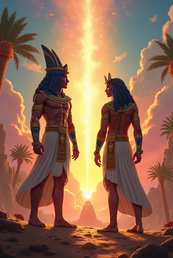 capture the intensity and drama of Set's betrayal of Osiris, highlighting the tension and emotion in each scene.