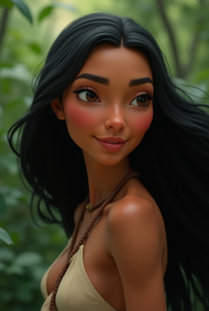 (((in a lonely clearing in the woods there is an apple tree with small apples))), (((Zoe Saldana stands next to the apple tree)), (small head), ((The woman is wearing a tube top and a skirt made of jute fabric)), (photorealistic), (ray tracing), (cinema lighting), (sharp focus), natural and realistic skin textures, ((the woman has round breasts)), she smiles a little, (((Skin and clothes are very dirty))