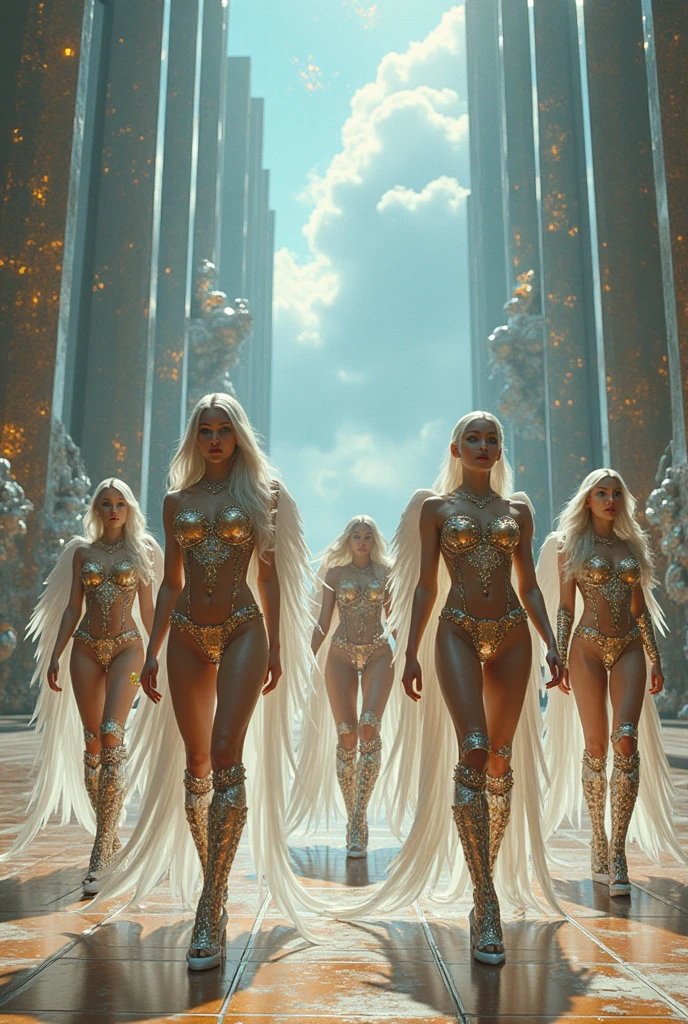 8k, NSFW, photorealism, (Inside ancient Egyptian palace, king's palace, pharaoh's harem; pharaoh's sex harem; ancient Egypt concubines, sex slaves, many young wives, indoor pools, marble baths) nudity, legs spread showing pussy, fluffy blonde pussy hair, (5 young women), giant nipple, big room(huge well shaped breasts) epic tits (perky firm boobs) ((show pussy , show butt , show nipples, show feet and high heels))(5 blonde bimbos, sluts), young girls stand, different angles view tits, butt, full length poses, show feet, pink high heeled shoe )(tits viewed from different angles)(huge young tits)3/4 view of tits, big chests,(swollen areola, bulging areola)realistic faces, beautiful faces, detailed faces, colorful eye makeup, long eyelashes, big eyes, pouting lips,(honey-colored tans) leg straps, blushing pink cheeks, full length pose showing feet, pink high heels) long blonde hair, (gold jewelry, ruby, diamond, emerald, sapphire, earrings, gold chains) thin legs, bubble-butt, rear-view , big round bubble-butt with thin legs and thigh-gap, (oiled skin) , detailed realistic faces, beautiful , pink nipples, big butt, thin and broad shouldered girls, round bubble butt,(thin legs) standing horny sluts, fluffy blonde haired , oiled skin, shiny skin, thin waist, long legs, cinematic realism, hyper-realism, wearing lots of jewelry, sapphires and emeralds and rubies, earrings, gold jewelry, flowers, face details, busty teenager girls, , full length poses, nude , big lips, long eyelashes, cute nose, blue eyes, green eyes, fluffy blonde hair )lesbians, wet girls, slim stomach, long thin legs, thigh gap, big bubble-butt, , (faces like: Adriana Lima, Scarlett Johansson, Tarra White, Margot Robbie, Silvia Saint)