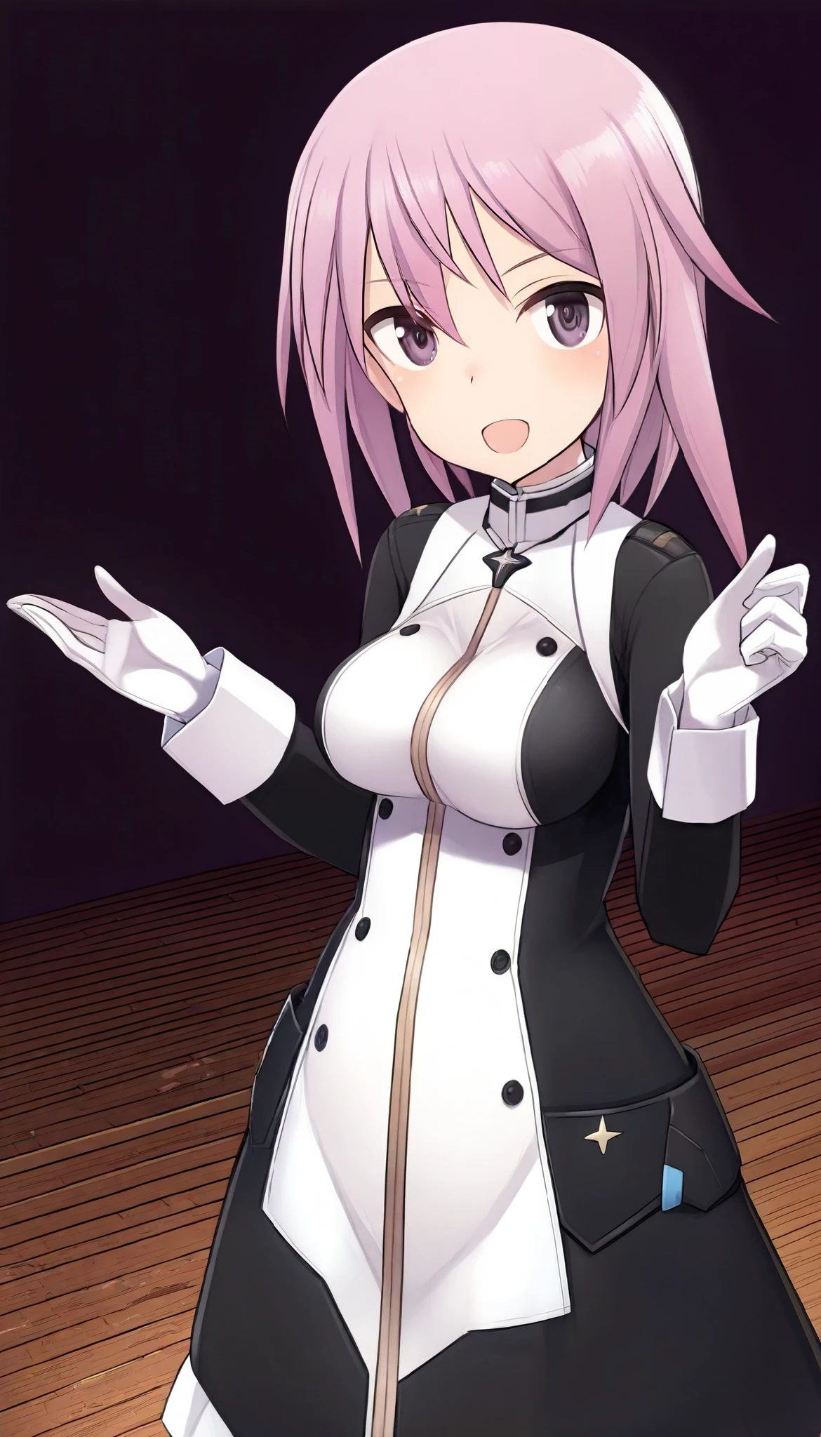 Masterpiece, top quality, so aesthetic, absurdres, latest, Recent, 【Contemporary, smdfmkn , Fumikane Shimada, 1 girl, smile while opening your mouth、LOL、 light purple eyes 、 Slim、156cm、Age 15、Long hair、 big breasts 、 Alice Gear Aegis, Hirasaka Yoru,Yotsuyu 、hirasaka Yotsuyu、 boobs、Big Breasts、Masterpiece, Picnic、 rimlight, animation、Cleavage Emphasis、 Ultra Details, high resolution, 4K, Refers to 5 books、Right hand correction、Left hand correction 、2 arms、 Soft 、One highlight of the eyes、 rimlight, from front、from right in front of face and body、from front、beautiful fingers、beautiful hands、praying、(best quality:1.2), masterpiece, (loli, little, ultra cute kawaii:1.3), Alone, smile, standing, looking at viewer, cowboy shot, (nup, nun:1.2)、nun cassock clothing, priest,nun cassock clothing, priest,((ultra-detailed)),best quality,masterpiece,(1 girl),Alone,holy,((full length)),(((sacred))),((Cassock clothing)),((standing)),shoes,white background,simple background,nun,monastery uniform、hands up、nun cassock clothing, priest,long skirt、scarf、Wimple、black background、 backlit、backlighting,Refers to 5 books