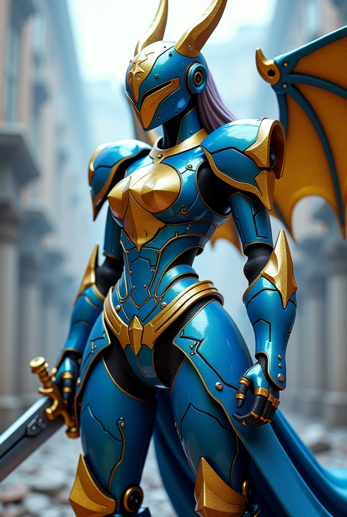 (RAW Photos, Realistic, photoRealistic), German Fairy, One person\(change\) and (((metallic)) Iris Blue Dragon, German girl, bread, glaring dark gRay background, dragon bread, slim, Fairy style, Cinema Lighting, Accent lighting, Strong Rim Light, dramatic_Shadow, Ray_ trace, 8k, High resolution, (sexy, Leotard armor)