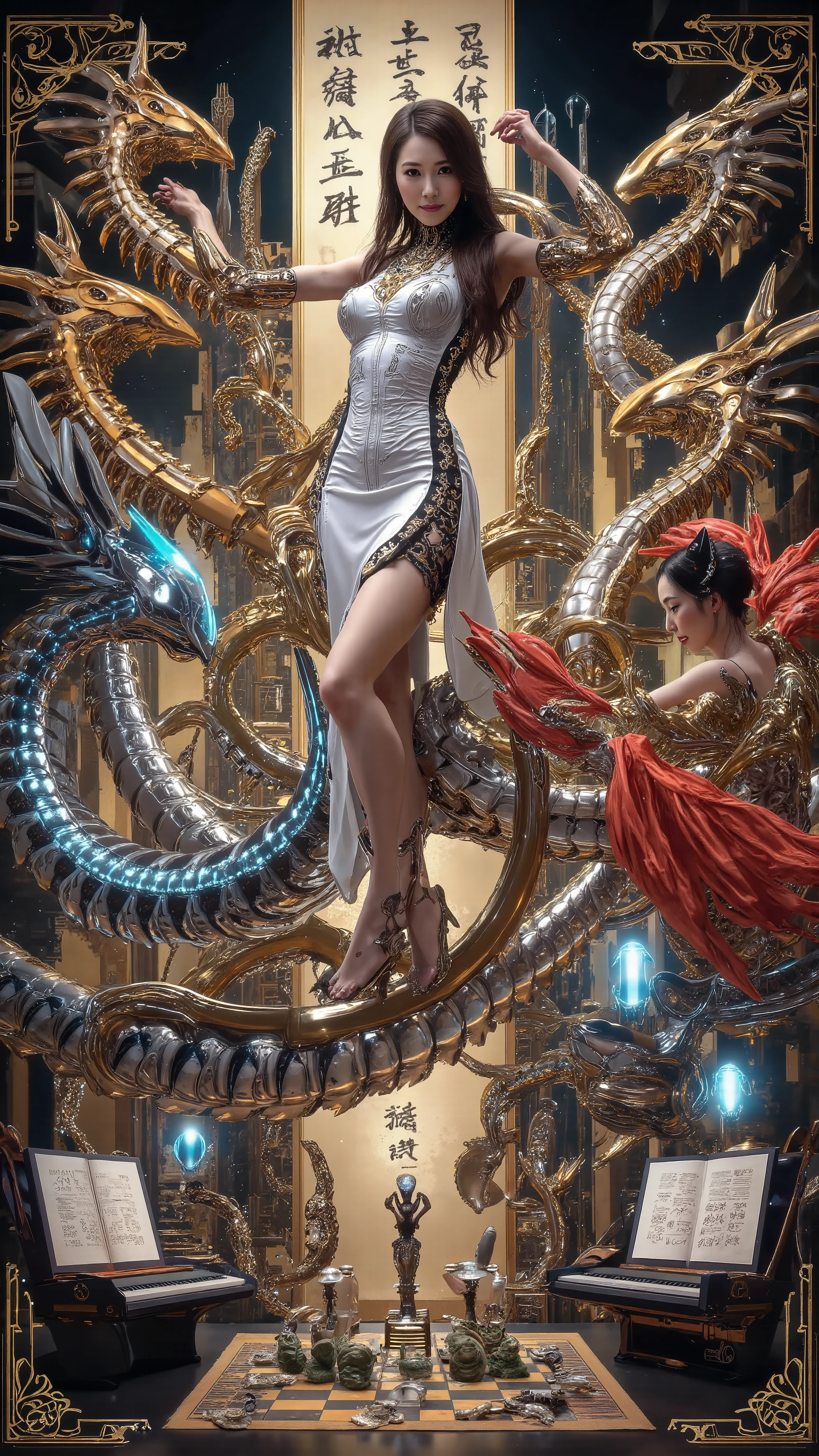  using a super visual effects engine to post-render ， Super commercial giant movie ， Super promotion version Beautiful giant poster 。（Concentrated computing power ，The ultimate use of screen space ，Using a unique and unique design ，by镜头语言隐喻、Metaphor 、, created a pair of ：1.8），（超多花样赛博Fun饰品， Invisibly coding ， makes the picture match 14 + review requirements ：1.8）。 Master Composition 、 creative design layout 、 super long body and drastic changes curve 、by几何图形拼接诸多创意要素，by特种镜头多horn度拍摄、 multiple scenes ， Clean Picture ， bright color ，hdr，（Super real、 super detailed、Super complex，Super-sharp 、 Super Visual Effects Engine secondary rendering 、 super high quality output：1.8）。{（byClassical Aesthetics 主义为基础， characters ，Carefully crafted，by宝石、Metal、Liquid silicone 3D printing，让horn色们的外观拥有超现实调整修正后的视觉效果与realism：1.8），, they always （And elegant、solemn、pride：1.6），by（Integrated 、 precise connection 、 seamless nesting 、 conceal mysteries, level-level sexual characteristics and extraordinary sexual tension ：horn、tail、Tentacles、Wings、Feather、scale、nail、hoof、Prosthetics、fur、Chitin 、Pattern、Tattoo、, made a gorgeous appearance ：2)，（, a mini and cute dexterous flower fairy goblin ：1.6），她们常驻咖位主horn群像：（Integrated 完美融合精密嵌套无缝衔接的神话赛博生化雌性半人马，Half man, half horse, half man, half horse ：1.8）、（ The enchanting Elder Kraken ：1.6） The Mermaid Queen 、（ the mythical Sphinx cat lady：1.6）housekeeper、（ ：1.6） The Phoenix Witch ，（ and later rendered ：1.6）Ranger Scout 、（charm四射的粉红色魅魔：1.6） The dance troubadour ，（ More than five females ：1.6）福瑞horn色。 They all have ： Super long and beautiful body ，Real skin、 Muscle texture and texture ，Classical Aesthetics 、 Physiological perfection、Ergonomic structure 、 high-tech medical beauty 、 the world's top cosplay 、（ Conceals mysterious, masterful sexual characteristics and extraordinary sexual tension ：1.6）、Abundant collagen 、 ultra-low body fat percentage 、 golden ratio body、 multiple complex topography 、Super slim legs 、（ Super-Narrow Ribs and Waist ：1.4）、Beauty、Colorful、 Blonde 、Tear mole、 Monster level sexual characteristics 、, including the Succubus Dancer with an extraordinary sexual tension }。史诗级的宏大制片场景内包含多种horn色和职业服化道，（ Ancient Egyptian mythology Sphinx cat lady ：1.6），horn色体态呈现出多种高超技艺设计动作，, perfectly blends sophisticated nesting and seamlessly connected cyber-biochemical women ， that transcends the limits of reality 、 seamlessly nested with mythological and legendary monster characteristics ， and ， multi-style architecture ， Xia Guang Rui Meng ， Piano, chess, calligraphy and painting ，The Legend of Baosha 。shineFire水晶脚环，charm，超级Dynamic，Smooth movement ， Elegant Posture ， long whip put away ， Illusory Aura ，Chic，Dynamic，New Chinese ornate costume ，solemn感与妩媚反差萌。 partner combination 、interactive、Innocence、shine、 multiple color light 、Fire、 ultimate color control 、Soft 、Ancient、 The Succubus dancer with a grand mood 、Fun、 surrealistic 、Shadow God Map 、、 inspirational idea 、realism、 plot screen 、Prize-winning entries 、 ergonomic creations 。（被虚化的星空中超极巨构体logo上shine光芒的古老符文：1.6）。＜centaur concept>，。