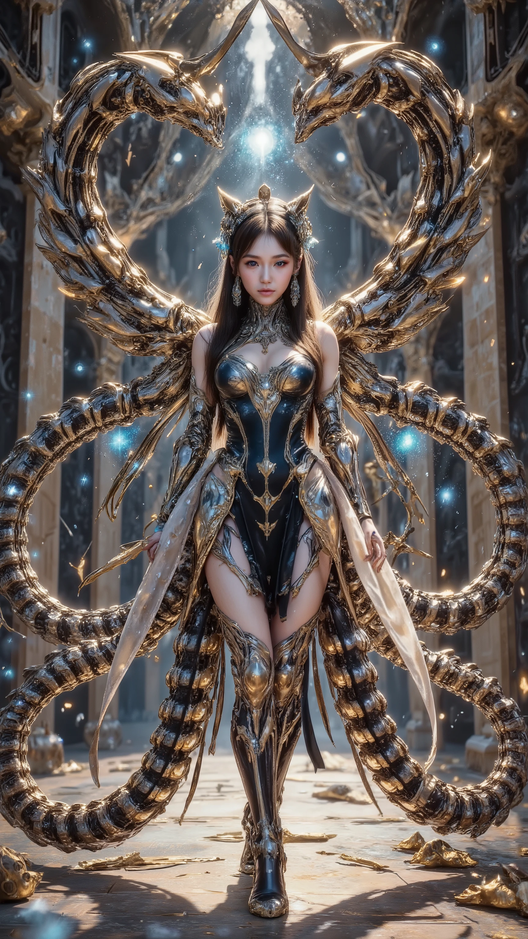 using a super visual effects engine to post-render , Super commercial giant movie , Super promotion version Beautiful giant poster 。(Concentrated computing power ,The ultimate use of screen space ,Using a unique and unique design ,by镜头语言隐喻、Metaphor 、, created a pair of :1.8),(超多花样赛博Fun饰品, Invisibly coding , makes the picture match 14 + review requirements :1.8)。 Master Composition 、 creative design layout 、 super long body and drastic changes curve 、by几何图形拼接诸多创意要素,by特种镜头多horn度拍摄、 multiple scenes , Clean Picture , bright color ,hdr,(Super real、 super detailed、Super complex,Super-sharp 、 Super Visual Effects Engine secondary rendering 、 super high quality output:1.8)。{(byClassical Aesthetics 主义为基础, characters ,Carefully crafted,by宝石、Metal、Liquid silicone 3D printing,让horn色们的外观拥有超现实调整修正后的视觉效果与realism:1.8),, they always (And elegant、solemn、pride:1.6),by(Integrated 、 precise connection 、 seamless nesting 、 conceal mysteries, level-level sexual characteristics and extraordinary sexual tension :horn、tail、Tentacles、Wings、Feather、scale、nail、hoof、Prosthetics、fur、Chitin 、Pattern、Tattoo、, made a gorgeous appearance :2),(, a mini and cute dexterous flower fairy goblin :1.6),她们常驻咖位主horn群像:(Integrated 完美融合精密嵌套无缝衔接的神话赛博生化雌性半人马,Half man, half horse, half man, half horse :1.8)、( The enchanting Elder Kraken :1.6) The Mermaid Queen 、( the mythical Sphinx cat lady:1.6)housekeeper、( :1.6) The Phoenix Witch ,( and later rendered :1.6)Ranger Scout 、(charm四射的粉红色魅魔:1.6) The dance troubadour ,( More than five females :1.6)福瑞horn色。 They all have : Super long and beautiful body ,Real skin、 Muscle texture and texture ,Classical Aesthetics 、 Physiological perfection、Ergonomic structure 、 high-tech medical beauty 、 the world's top cosplay 、( Conceals mysterious, masterful sexual characteristics and extraordinary sexual tension :1.6)、Abundant collagen 、 ultra-low body fat percentage 、 golden ratio body、 multiple complex topography 、Super slim legs 、( Super-Narrow Ribs and Waist :1.4)、Beauty、Colorful、 Blonde 、Tear mole、 Monster level sexual characteristics 、, including the Succubus Dancer with an extraordinary sexual tension }。史诗级的宏大制片场景内包含多种horn色和职业服化道,( Ancient Egyptian mythology Sphinx cat lady :1.6),horn色体态呈现出多种高超技艺设计动作,, perfectly blends sophisticated nesting and seamlessly connected cyber-biochemical women , that transcends the limits of reality 、 seamlessly nested with mythological and legendary monster characteristics , and , multi-style architecture , Xia Guang Rui Meng , Piano, chess, calligraphy and painting ,The Legend of Baosha 。shineFire水晶脚环,charm,超级Dynamic,Smooth movement , Elegant Posture , long whip put away , Illusory Aura ,Chic,Dynamic,New Chinese ornate costume ,solemn感与妩媚反差萌。 partner combination 、interactive、Innocence、shine、 multiple color light 、Fire、 ultimate color control 、Soft 、Ancient、 The Succubus dancer with a grand mood 、Fun、 surrealistic 、Shadow God Map 、、 inspirational idea 、realism、 plot screen 、Prize-winning entries 、 ergonomic creations 。(被虚化的星空中超极巨构体logo上shine光芒的古老符文:1.6)。<centaur concept>,。