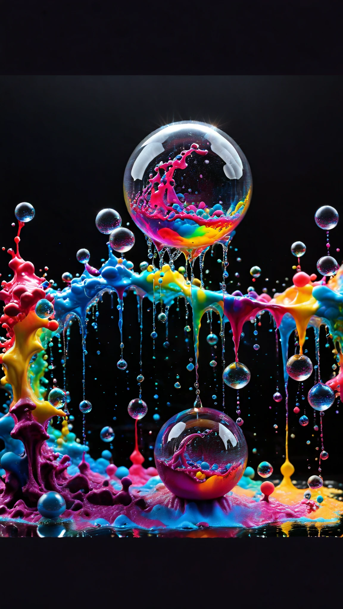 (最high quality,4K,8k, high resolution, Masterpiece:1.2), Super Detail,(  is present ,photo  is present ,photo-  is present :1.37),highly detailed psychedelic dream, vivid shimmering hues, glass-like structures morphing from color, intricate rainbow pattern, perfectly formed symmetrical spheres, shiny reflective bubbles, detailed bubbles and spheres,  rainbow of colors twisting and twisting from translucent orbs , spill paint, swirls of color swirling in the background, beautiful psychedelic   digital art ,  pixel art ,   neon color , digital painting by 4d mandelbulb psychedelic, glassy psychedelic landscape,  intricate rainbow environment , psychedelic underwater light,   color and light trajectory  ,   bright fluorescent color  ,  Fantastic Vivid Colors , bright psychedelic   neon color ,  colorful paint dripping from bubbles ,  3d glass spheres blending into each other and spilling colors ,  visually confusing ,  holming hallucinations ,  katana  s, Amazing,  amazing image ,  awe-inspiring ,  Pixel Assets ,  portrait photo ,  surrealism, photo  is present ,  hyperdetail,  Glass Morphism ,   digital art , Sparkle,  katana  , Shining Light, Reflected Light, Expose too much,  God's Rays Illuminate the Background ,  depth of coverage, Rotational Symmetry　 Ultra Realistic, beautiful,  ultra 48K , realistic and detailed　Colorful colors　 high resolution, accurate,  has won many awards,  high image quality model, high quality,  super high heels,  very detailed, quality,  high details,  details, 最high quality, Gold Award-winning beauty 